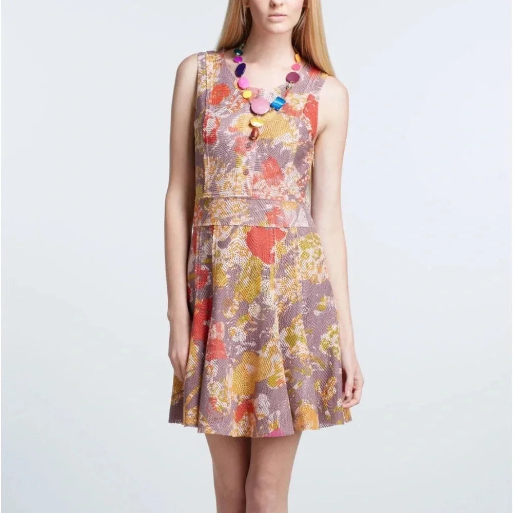 Anthropologie Floral Mini Dress - Multicolor